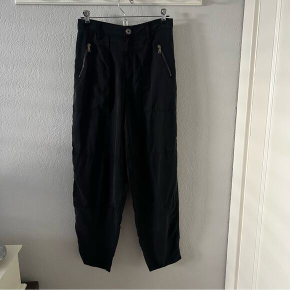 J Brand Noelle Carpenter High Rise Trouser Pants in Washed Black - Picture 3 of 8